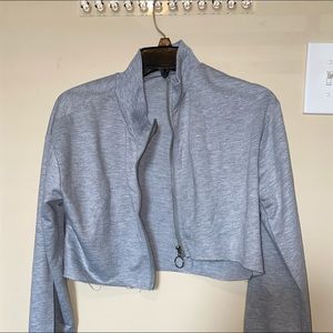 Cropped Grey Zip up!